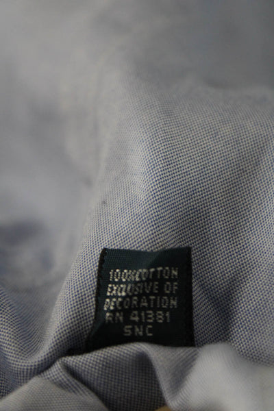 Ralph Lauren Mens Cotton Collared Long Sleeve Button Down Shirt Blue Size 16