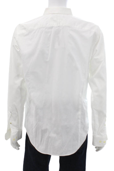 Banana Republic Mens Cotton Collared Long Sleeve Button Down Shirt White Size L