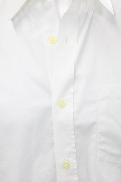 Banana Republic Mens Cotton Collared Long Sleeve Button Down Shirt White Size L