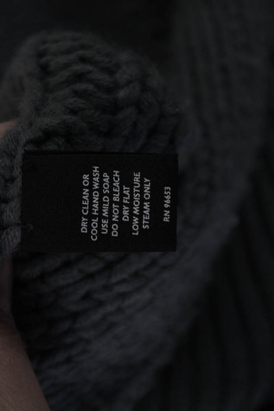 Christopher Fischer Women Cardigan Striped Dark Gray Button Size M