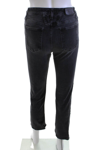 Closed Womens Cropped Ankle Jeans Dark Gray Mid Rise Cotton Blend Size 26