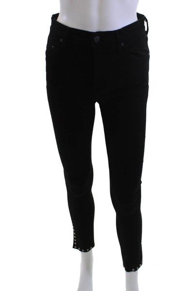 Citizens of Humanity Womens Ankle Skinny Jeans Black Mid Rise Size 27