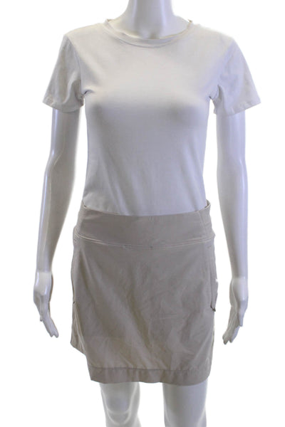 Athleta Womens Cargo Mini Skort Beige Short Size 31