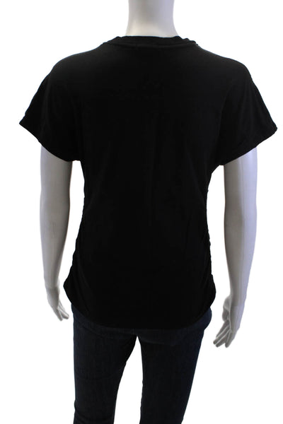 ATM Womens Basic Jersey Black T-Shirt 94% Pima Cotton Short Sleeve Size M