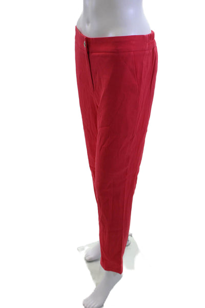 Jazmin Chebar Womens Red Cropped Ankle Pants Viscose Elastane Size 4