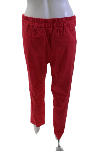 Jazmin Chebar Womens Red Cropped Ankle Pants Viscose Elastane Size 4