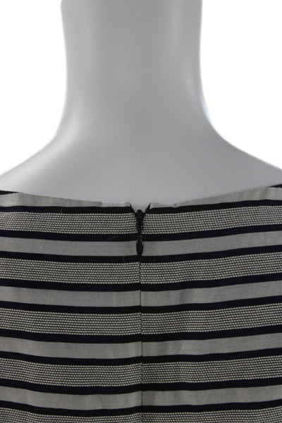 Anthropologie Women Beige Sheath Dress Short Sleeve Mid-Calf Hook Eye Size 4