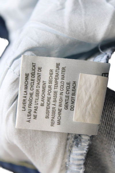 Renuar Women Ankle Mom Jeans Blue High Rise Button Size 12