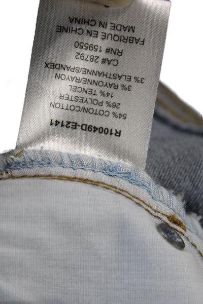 Renuar Women Cropped Mom High Rise Blue Jeans Size 8