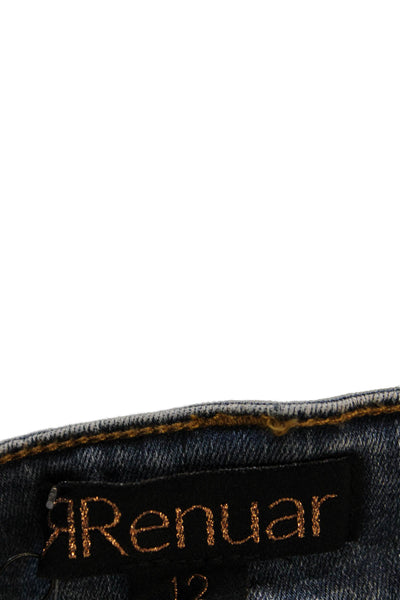 Renuar Women Cropped Mom High Rise Blue Jeans Size 12