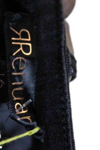 Renuar Women Mom Ankle Jeans Black High Rise Size 12