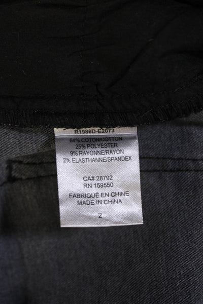 Renuar Women Ankle Skinny Jeans Black High Rise Button 27 Inseam Size 2