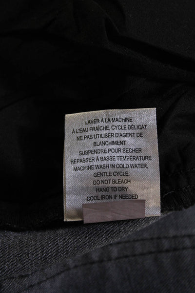 Renuar Women Ankle Skinny Jeans Black High Rise Button 27 Inseam Size 2