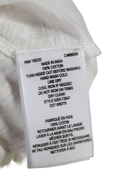 Soft Joie Womens Tunic Tank White Cotton Sleeveless Boho Size XS