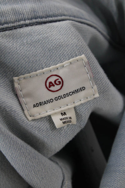 AG Adriano Goldschmied Women Light Blue Long Sleeve Jacket Size M