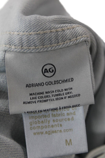 AG Adriano Goldschmied Women Light Blue Long Sleeve Jacket Size M