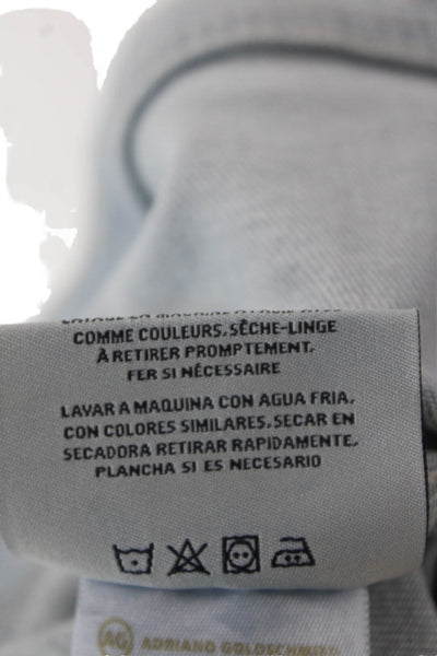 AG Adriano Goldschmied Women Light Blue Long Sleeve Jacket Size M