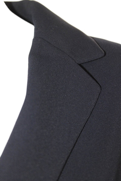 Hobbs London Womens Notched Collar Long Sleeve Peplum Blazer Black Size 10