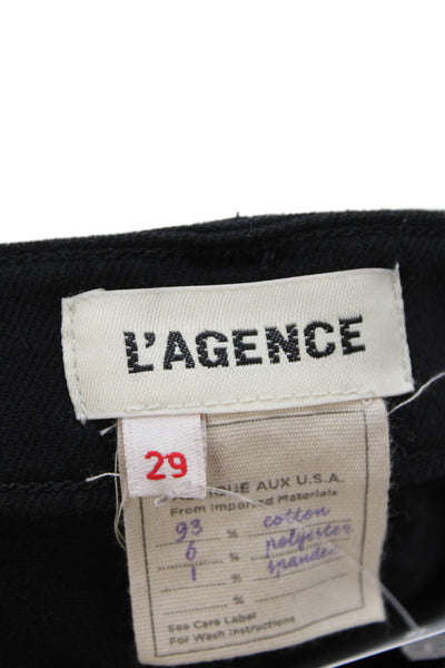 L'Agence Women Black High Rise Jeans Designer Size 29