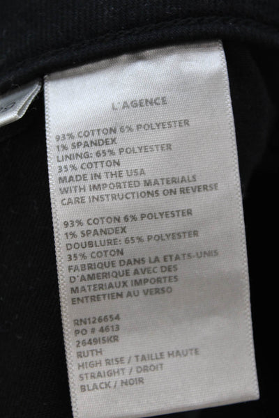 L'Agence Women Black High Rise Jeans Designer Size 29