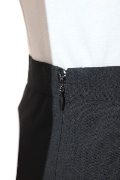Calvin Klein Collection Womens A-Line Black Wool Skirt Size 12