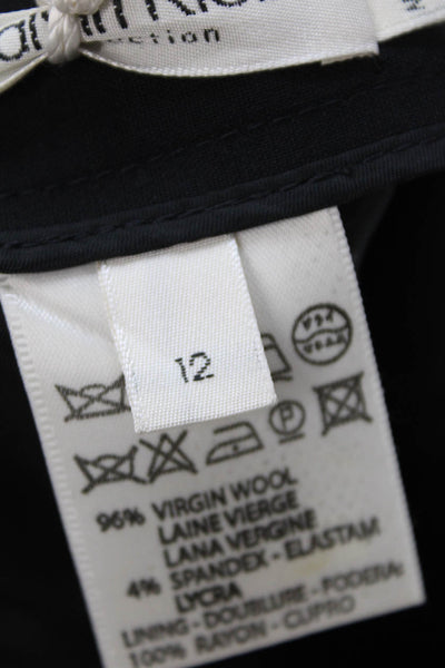 Calvin Klein Collection Womens A-Line Black Wool Skirt Size 12