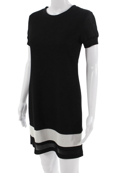 Rag & Bone Womens Shift T-Shirt Dress Black Crew Neck Above Knee Size 0