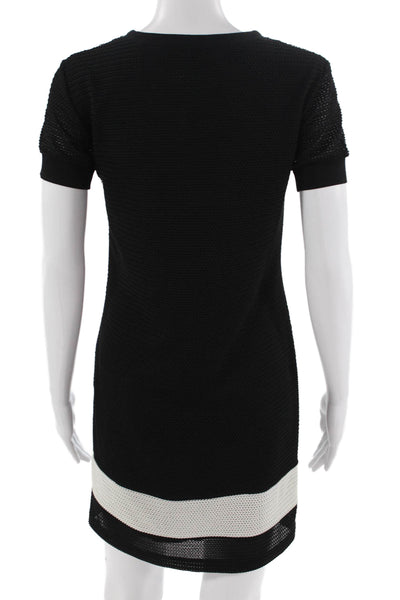 Rag & Bone Womens Shift T-Shirt Dress Black Crew Neck Above Knee Size 0