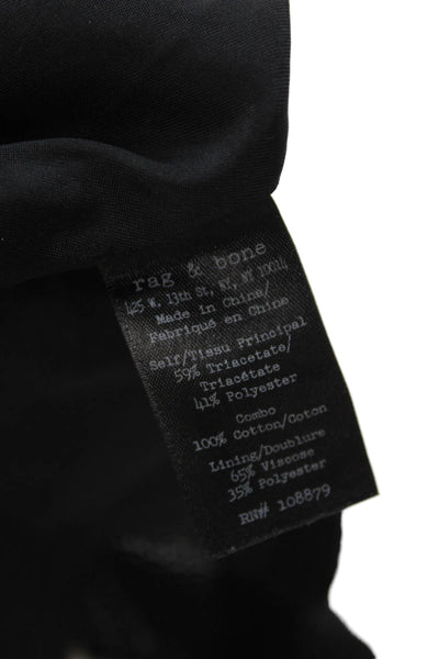 Rag & Bone Womens Shift T-Shirt Dress Black Crew Neck Above Knee Size 0