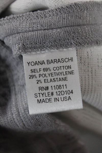 Yoana Baraschi Women Gray Animal Print Sheath Dress Short Sleeve Crewneck Size S
