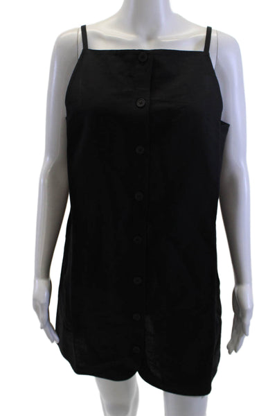 Aligne Women Black Slip Dress Square Neck Sleeveless Size 0