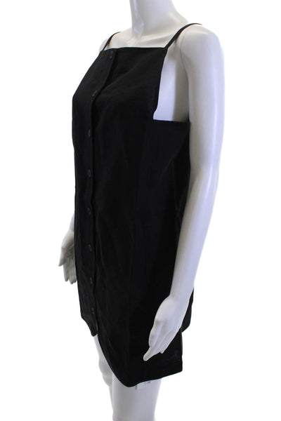 Aligne Women Black Slip Dress Square Neck Sleeveless Size 0