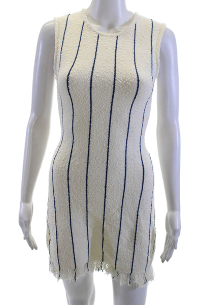 Aligne Womens Tank Dress Striped Beige Knee Length Sleeveless Size 0
