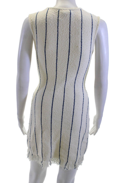 Aligne Womens Tank Dress Striped Beige Knee Length Sleeveless Size 0