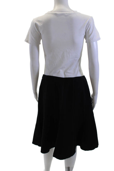 Lafayette 148 New York Women A-Line Flare Wool Skirt Black Solid Size 10