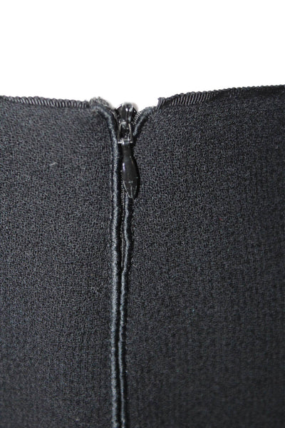 Lafayette 148 New York Women A-Line Flare Wool Skirt Black Solid Size 10