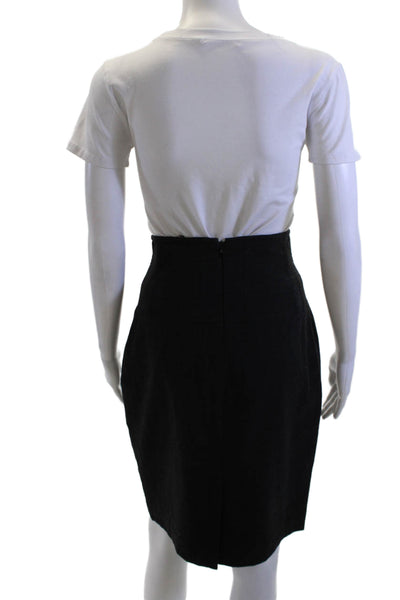 Elie Tahari Womens Straight Pencil Skirt Knee Length Black Size 2