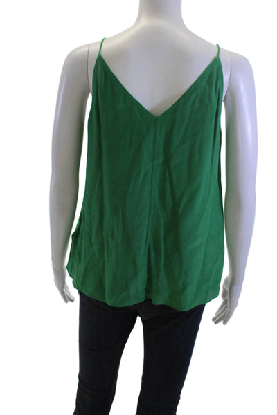 & Other Stories Women Camisole V Neck Green 100% Viscose Tie Sleeveless Size 0