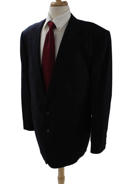Ermenegildo Zegna Mens Suit Jacket Dark Blue Striped Super 100s 90s Size M