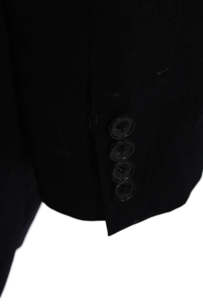 Ermenegildo Zegna Mens Suit Jacket Dark Blue Striped Super 100s 90s Size M