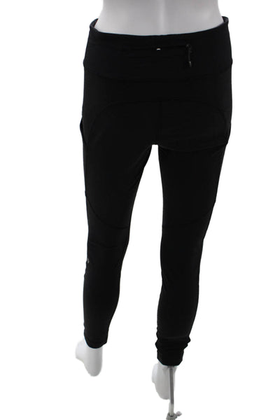 Lululemon Womens Black Ankle Leggings Nylon Spandex Zip Size 8