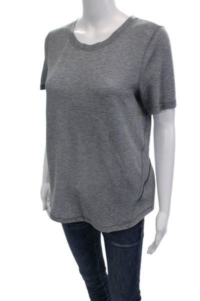 Lululemon Womens Basic Gray Crew Neck Short Sleeve T-Shirt Size S