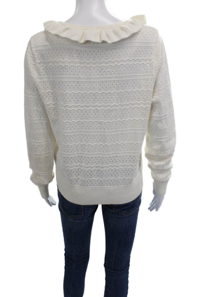 & Other Stories Womens Pullover Sweater Beige Round Neck Long Sleeve Size M