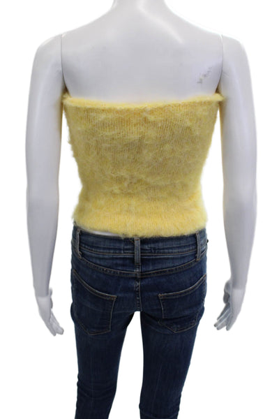 Maeve Anthropologie Womens Yellow Sleeveless Sweater Solid 90s Fall Size One