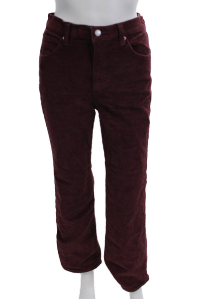Denim Forum Womens Red 90s Cotton Blend Button Fly Pants Size 27
