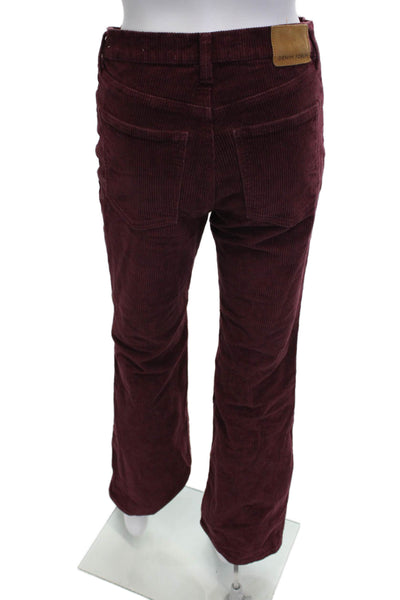 Denim Forum Womens Red 90s Cotton Blend Button Fly Pants Size 27