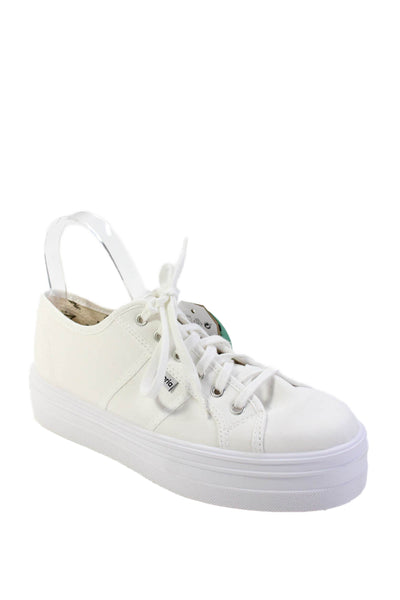 Victoria Womens Cotton Canvas Low Top Platform Sneakers White Size 41 11
