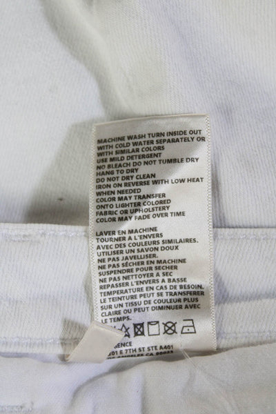 L'Agence Womens Skinny Jeans White Mid-Rise Button Closure Size 24