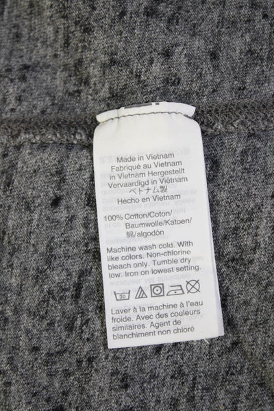 J Crew Mens Gray Cotton Crew Neck Long Sleeve Button Classic Top Size M