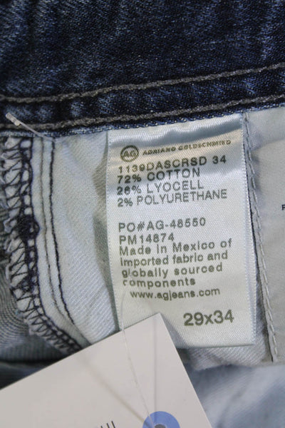 Adriano Goldschmied Mens Ankle Cropped Dark Blue Jeans Size 29